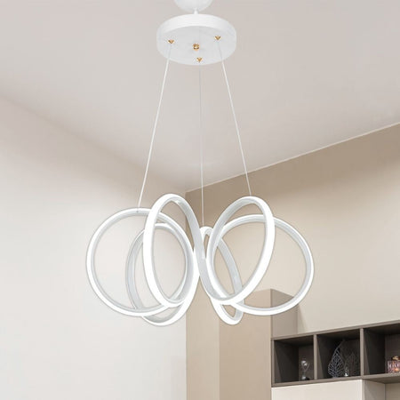 Lampada a sospensione LED Ilya forma spirale bianca MDL4439