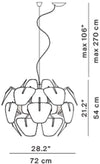 Lampada a sospensione Luceplan Hope D66/18
