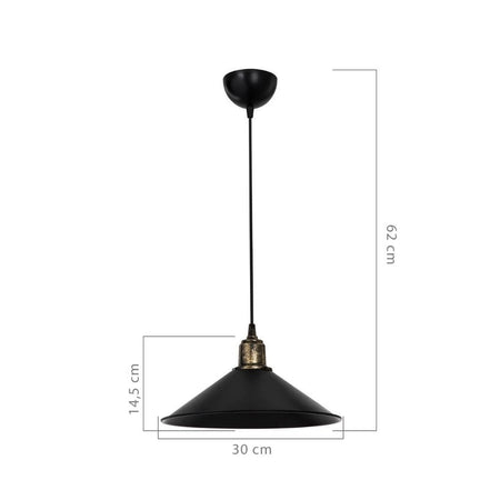Lampada a sospensione Maya nera MDL4156