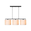 Lampada a sospensione Medusa ASZ1532 con paralumi tessuto beige