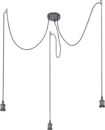 LAMPADA A SOSPENSIONE METALLO NERO DIY E27 3X60W A++ Illuminazione/Illuminazione per interni/Lampadari lampade a sospensione e plafoniere/Lampade a sospensione Scontolo.net - Potenza, Commerciovirtuoso.it