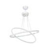 Lampada a sospensione Muso due anelli bianchi Led MDL4438