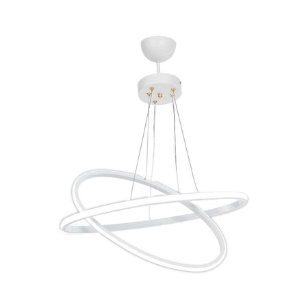 Lampada a sospensione Muso due anelli bianchi Led MDL4438