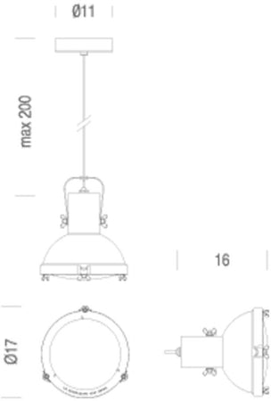 Lampada a sospensione Nemo Projecteur 165