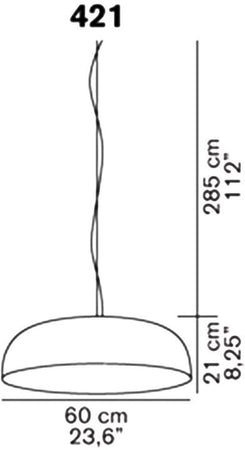 Lampada a sospensione Oluce Canopy 421