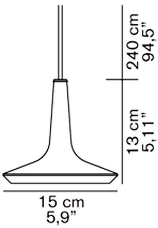 Lampada a sospensione Oluce Kin 478