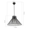 Lampada a sospensione Panama MDL4135 filo metallico nero