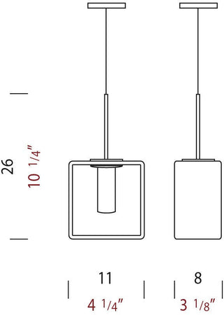 Lampada a sospensione Panzeri Domino
