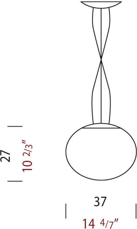 Lampada a sospensione Panzeri Gilbert 37