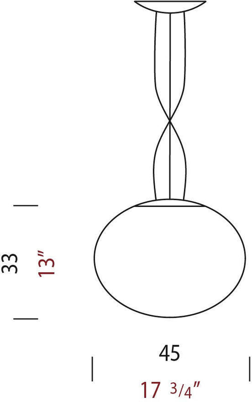 Lampada a sospensione Panzeri Gilbert 45