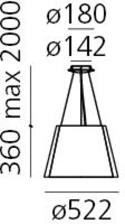 Lampada a sospensione per esterni di Artemide Tolomeo Paralume Outdoor Suspension