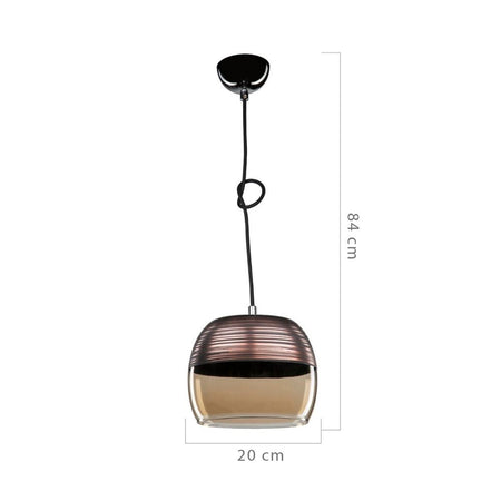 Lampada a sospensione Punto ASZ0856 diffusore bicchiere rovesciato