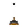 Lampada a sospensione Rena ASZ1341 metallo nero interno oro