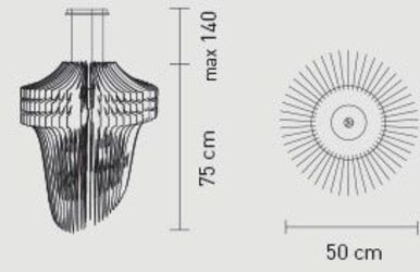 Slamp Aria S Transparente Lampada a sospensione