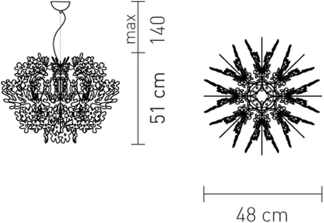 Lampada a sospensione Slamp Fiorella Mini