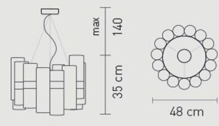 Lampada a sospensione Slamp La Lollo
