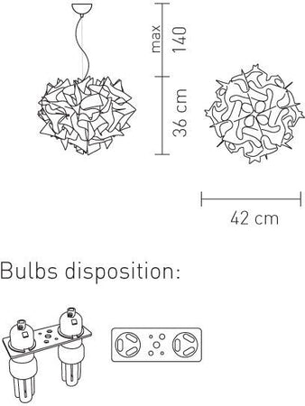 Lampada a sospensione Slamp Veli gold, silver, copper