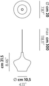 Lampada a Sospensione Studio Italia Design Nostalgia Glass Medium Single