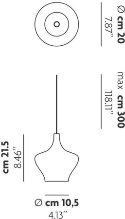 Lampada a Sospensione Studio Italia Design Nostalgia Glass Medium Single
