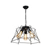 Lampada a sospensione Tena MDL3854 luci in metallo nero asimmetrico