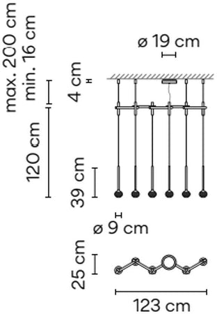 Lampada a sospensione Vibia Algorithm 6