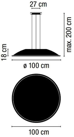 Lampada a sospensione Vibia Big Diametro 100