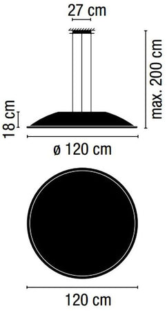 Lampada a sospensione Vibia Big Diametro 120