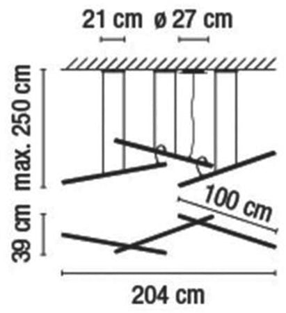 Lampada a sospensione Vibia HaloLineal