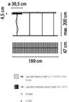Lampada a sospensione Vibia Rhythm horizontal 189cm