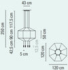 Vibia Wireflow 0300 diametro 120 cm 8 luci