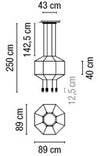 Vibia Wireflow 0301 8 LUCI Lampada a sospensione