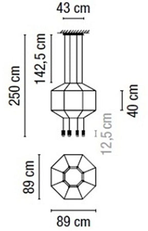 Vibia Wireflow 0301 8 LUCI Lampada a sospensione
