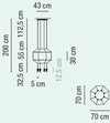 Vibia Wireflow 0302 Lampada a sospensione 8 luci