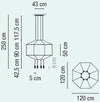 Lampada a sospensione Vibia Wireflow 0400