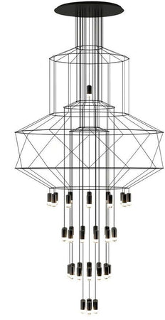 Vibia Wireflow Chandelier 43 luci LED