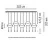 Vibia Wireflow Lineal 10 luci Lampada a sospensione