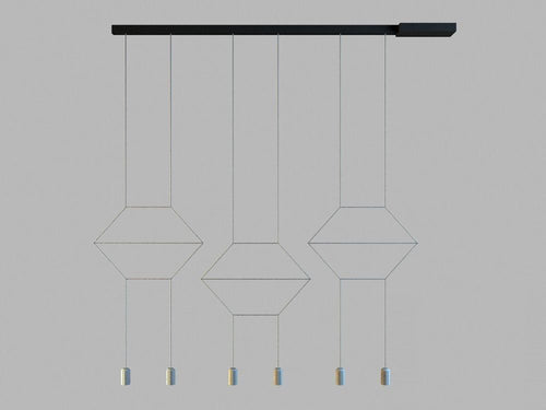 Vibia Wireflow Lineal 6 luci Lampada a sospensione
