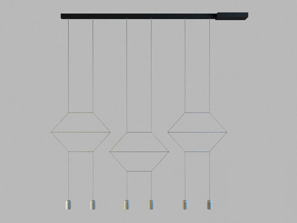 Vibia Wireflow Lineal 6 luci Lampada a sospensione