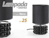 Lampada-Abat-Jour-Da-Tavolo-Comodino-E14-Base-Ceramica-Nero-Lux-25x15-Cm-837395