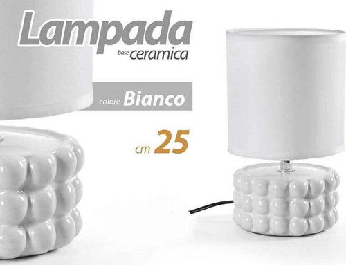 Lampada Abat Jour Tavolo Comodino E14 Base Ceramica Rilievo Lux 25 X 15cm 837418 Illuminazione/Illuminazione per interni/Lampade/Lampade da tavolo e abat-jour Trade Shop italia - Napoli, Commerciovirtuoso.it