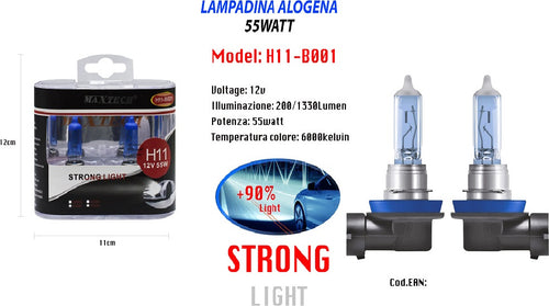 Lampada Alogena H11 Faro 12v 55 W Alta Qualit? Super Luminoso Maxtech H11-b001 Auto e Moto/Parti per auto/Luci lampadine e indicatori/Lampadine/Lampadine per esterno Trade Shop italia - Napoli, Commerciovirtuoso.it