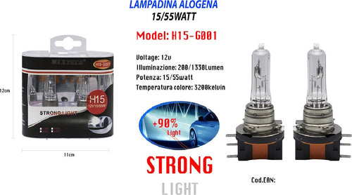 Lampada Alogena Per Auto 15/55watt H15 12 V Luce Calda Ricambio Maxtech H15-g001 Auto e Moto/Parti per auto/Luci lampadine e indicatori/Lampadine/Lampadine per esterno Trade Shop italia - Napoli, Commerciovirtuoso.it