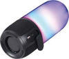 LAMPADA-ALTOPARLANTE-DA-TAVOLO-CON-GIOCHI-LUCE-LED-diffusore-nero-/-base-nera-Vtac