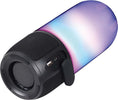 LAMPADA-ALTOPARLANTE-DA-TAVOLO-CON-GIOCHI-LUCE-LED-diffusore-nero-/-base-nera-Vtac