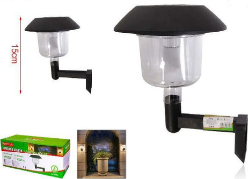 Lampada Applique Ad Energia Solare Da Parete Led 15 Cm Giardino Esterni 2003000 Illuminazione/Illuminazione per esterni/Luci per sentieri Trade Shop italia - Napoli, Commerciovirtuoso.it