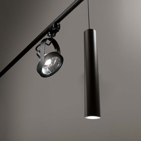 Lampada-Binario-Moderna-Glim-Metallo-Nero-1-Luce-10W-Gu10-3000K-Luce-Calda