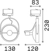 Lampada-Binario-Moderna-Glim-Metallo-Nero-1-Luce-10W-Gu10-3000K-Luce-Calda