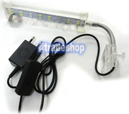 LAMPADA CLIP 16 LED BORDO ILLUMINAZIONE PER ACQUARIO ESTERNA LUCE BIANCA BLU 8W Prodotti per animali domestici/Pesci e animali d'acqua/Illuminazione per acquario Trade Shop italia - Napoli, Commerciovirtuoso.it