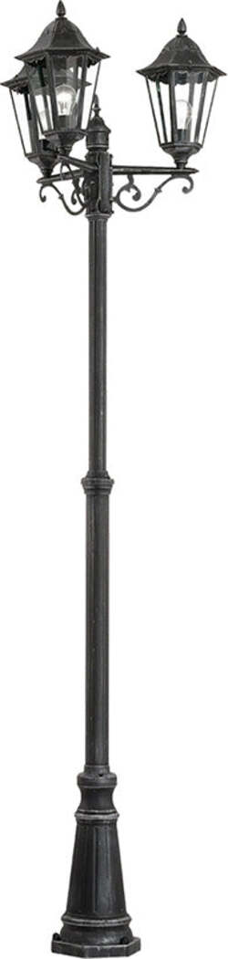 Lampada-Contemporanea-Da-Esterno-Navedo-3-Luci-Alluminio-Fuso-Nero-E-Argento