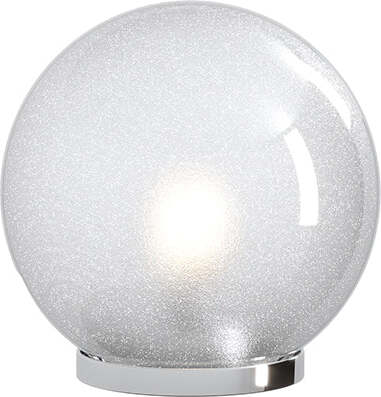 Lampada-Contemporanea-Glitter-Metallo-Cromo-Vetro-Soffiato-Trasp-1-Luce-E27-25Cm